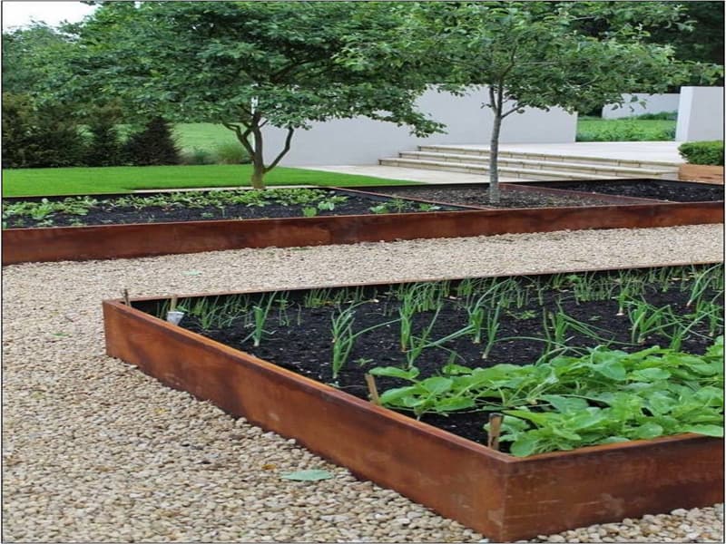 vintage style corten steel edging For City Gardens Landscape